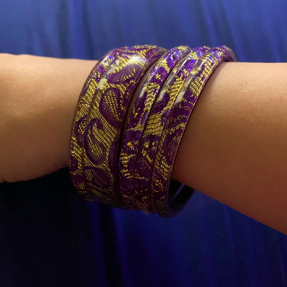 Purple & Gold Lace Bracelet